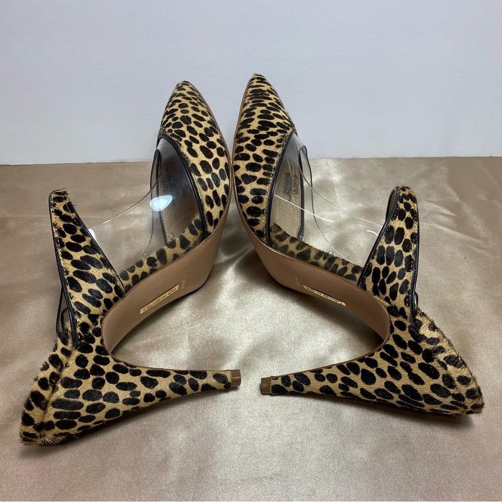 Louise Et Cie Lo-Joykiss 3 Speckled Cow Hair  Leopard Clear Piccola Size 9.5 - Picture 7 of 16